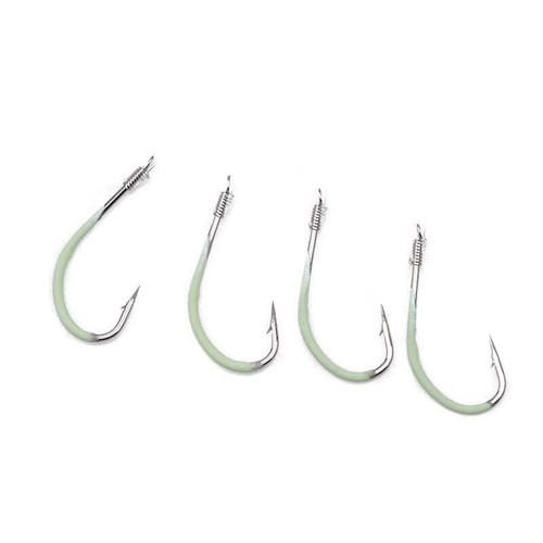 Ball Jig Head Sharp Hook Shot Plastic Luminous Baits Fishing Fishhook N3