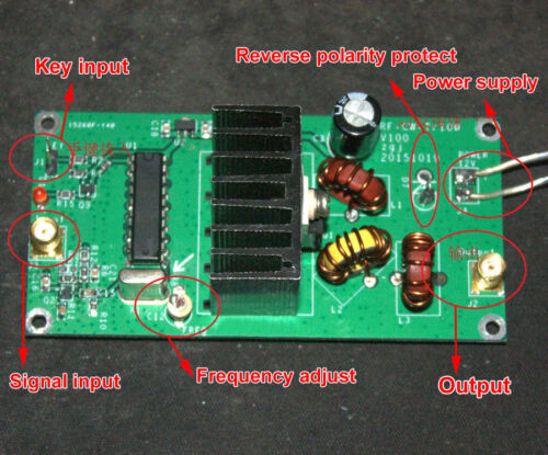 QRP 10W Radio HF SW CW telegraph Transmitter DIY Kits HF Power Amplifer 12-15VDC
