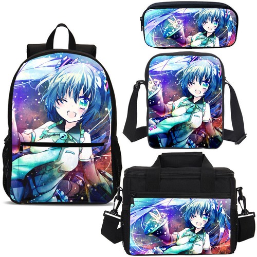 Vocaloid Hatsune Miku School Backpack Insulated Lunch Box Cross Bag Pen Case Lot