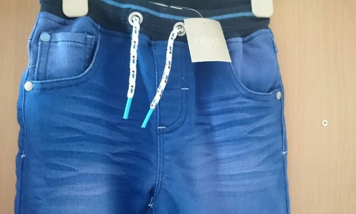 Bnwt 2-3 years Aqua Jersey Transport turn up jeans frm NEXT