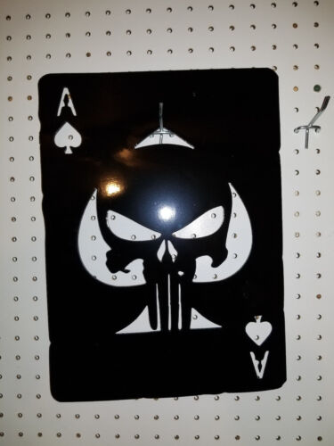 ACE OF SPADES PUNISHER WALL ART CNC PLASMA Metal DECOR HAND MADE IN WACO TX