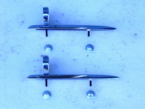 58  1958  FORD FAIRLANE CAR FRONT FENDER TOP ORNAMENT  PAIR NEW 