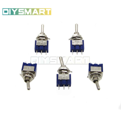 2/5/10PCS Mini MTS-102 3-Pin SPDT ON-ON 6A 125VAC Miniature Toggle Switches Blue