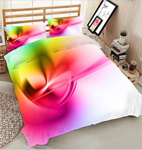 Colorful Vortex 3D Printing Duvet Quilt Doona Covers Pillow Case Bedding Sets
