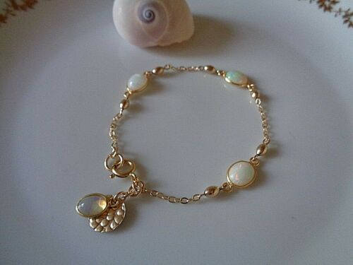 585 Gold Filled Gold Armband mit Opal