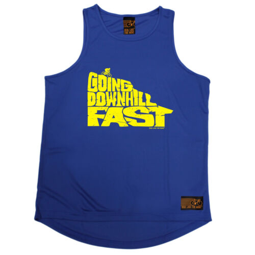 Going Downhill Fast RLTW MENS DRY FIT VEST singlet cycling cyclist birthday gift