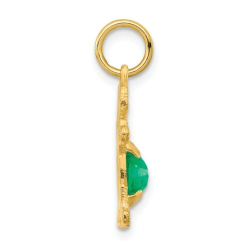 Details about   14k 14kt Yellow Gold Girl 6x4 Oval Genuine Emerald-May PENDANT 21 mm X 12 mm 