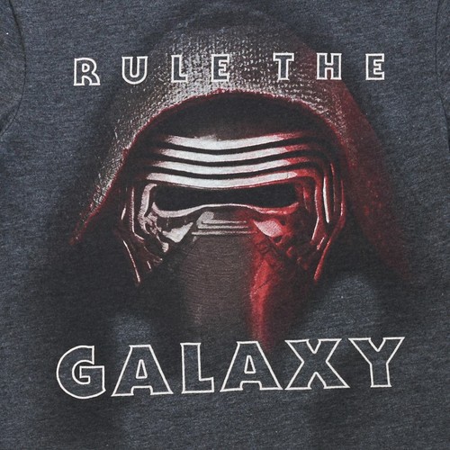 STAR WARS KIDS GRAPHIC TEE COTTON SIZE 14-16 RULE THE GALAXY KYLO REN L CHARCOAL