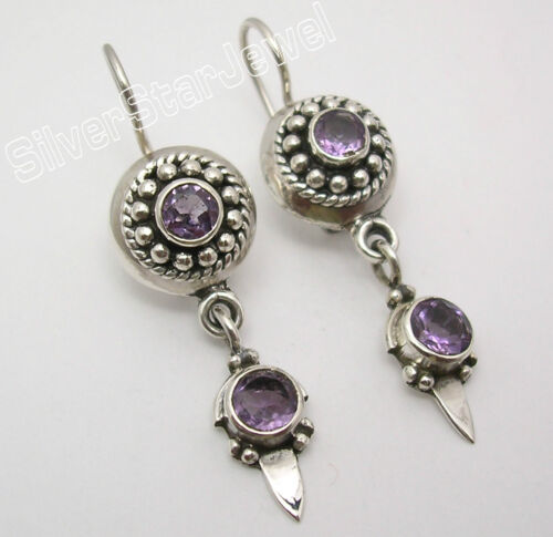 925 Sterling Silver ART Earrings Vintage Style Handwork Jewelry for Her NEW