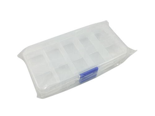 4pcs 10 Compartment Clear Plastic Organizer Assortment Box 2x5 Grid Container US
