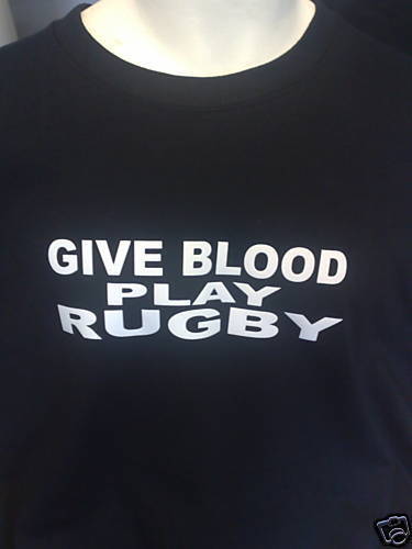 Fantastique donnent leur sang jouer au rugby à capuche drôle toutes tailles et couleurs s à 2xl 