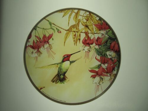 Hummingbird and Fuchsia 6.5 inches Marjolein Bastin Glassmasters 