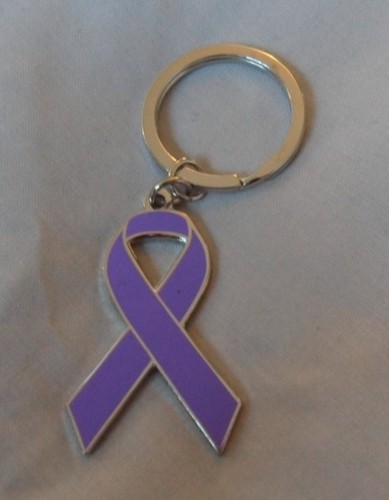*NEW* Hodgkin/'s Lymphoma Awareness ribbon enamel purple keyring Charity,badge.