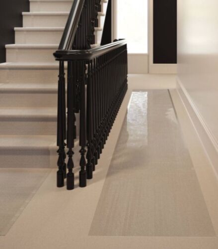 Clear Plastic Runner Rug Carpet Protector Mat Ribbed Multi Grip 26in x 69in 