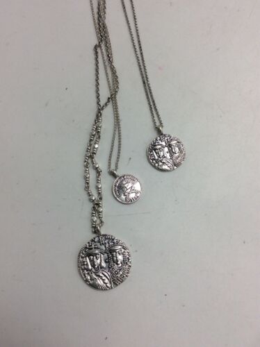 $35   Lucky Brand silver tone coin necklace s13 