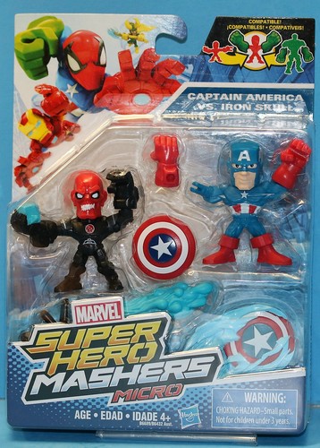 MARVEL SUPER HERO MASHERS micros 2 Pack Captain America VS Red Skull