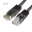 3FT CAT5e Cable Ethernet Lan Network CAT5 RJ45 Patch Cord Internet Black NEW