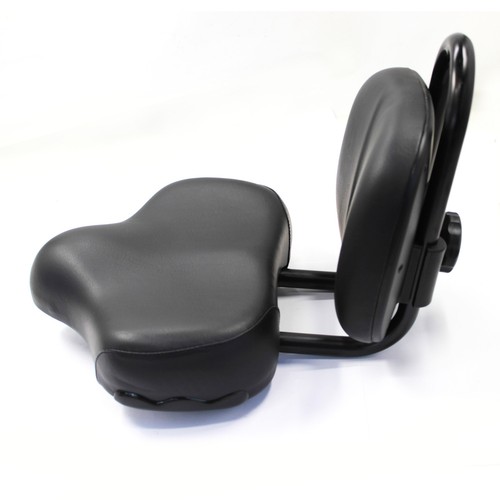 Brand New Bicycle Saddle With Back Rest Support Wide Padded Seat Black
