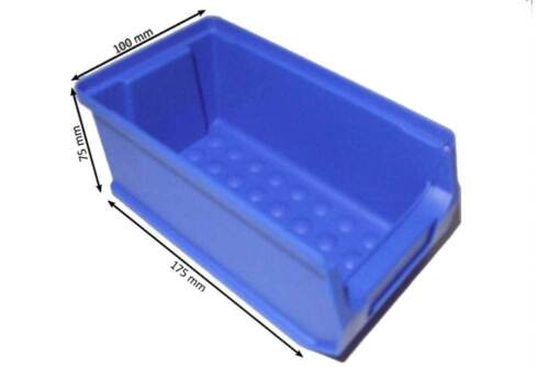 Sichtlagerboxen Gr 2 blau stabil Stapelbox EXTRAANGEBOT 50 Stück