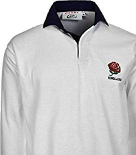 ENGLAND RUGBY SHIRT RETRO CLASSIC BRAND NEW ENGLISH ALL SIZE S 5XL WHITE  NAVY 