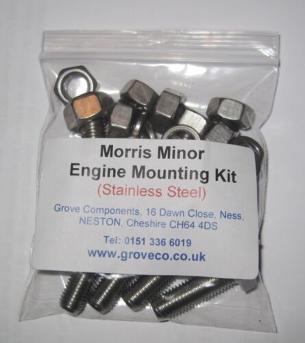 Morris Minor Engine Mounting Fasteners Kit Stainless Steel