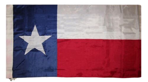 3x5 Embroidered Texas 2ply 300D Nylon Texas Flag 3'x5' Banner Sleeve Pole Ties 