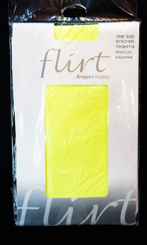 Funki-B NEON YELL tights flirt UV cyber rave costume hoisery pantyhose