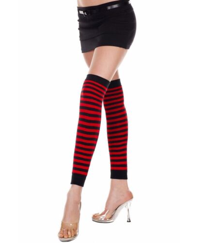 Music Legs 4249 Over The Knee Striped Leg Warmers 