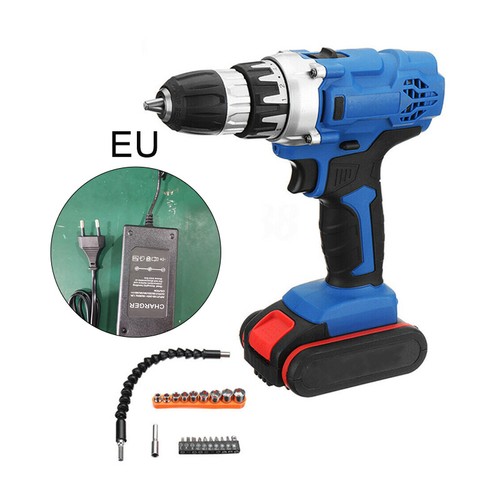 36V sans Fil Rechargeable Perceuse-Visseuse Électrique Tournevis Batterie Li Ion