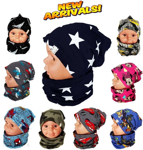 Girl Kid My Little Pony Hat Tube Scarf Spring Autumn Cotton Set 1-2-4-8 Years