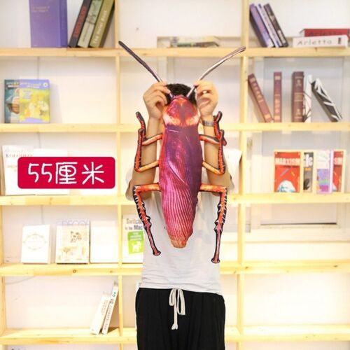 NEW Funny Huge Fake Cockroach Plush Toy Stuffed Insect Toy Halloween Party Prop