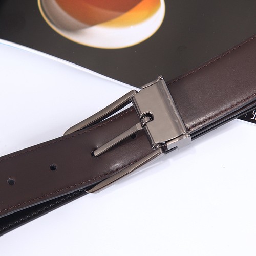 Men/'s Black//Brown Genuine Leather Strap Belts Metal Pin Buckle Wasitbelt 120CM