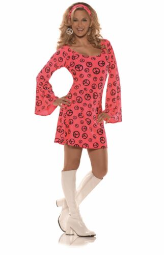 Details about  / Neon Pink Go Go Mini Dress Adult Womens Halloween Costume