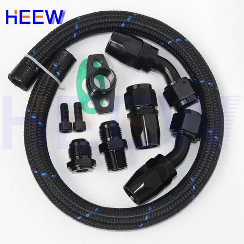 AN10 TURBO CHARGER OIL DRAIN RETURN FEED LINE 39MM FLANGE 1//2/" NPT T3 T4 T04E T6