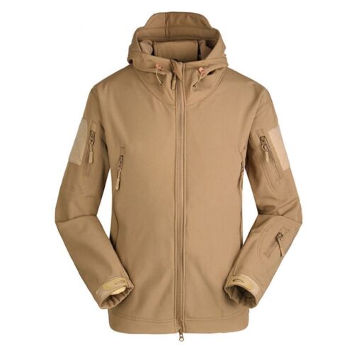 ESDY Men Soft Shell SharkSkin Waterproof Tactical Jacket Hoodie Outdoor Coat WT 
