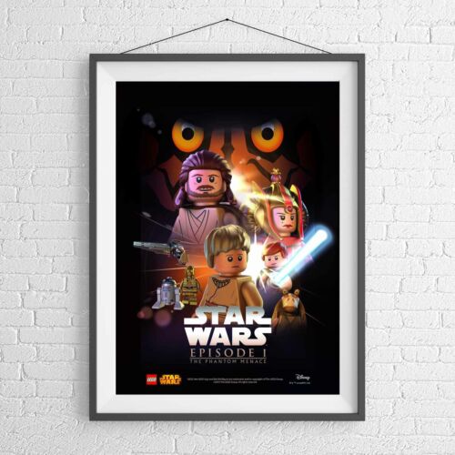 STARS WARS LEGO EPISODE 1 MOVIE POSTER PICTURE PRINT Sizes A5 to A0 **NEW** 