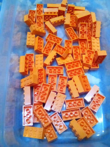 Lego Orange Brick 2X4 20 Pieces NEW