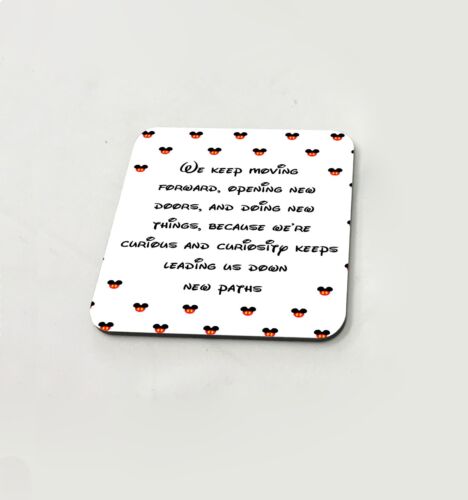 Inspirational Disney Life Quote Cup Coasters Dining Table Cork Board 