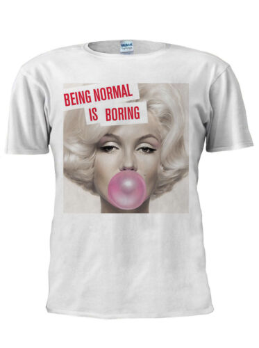 Marilyn Monroe Being Normal Is Boring Hot Funny Man Women Unisex T Shirt M999 