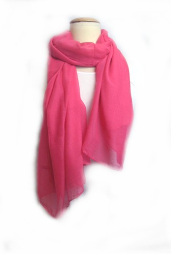 Leichter Schal Tuch 195x110 cm groß Pink