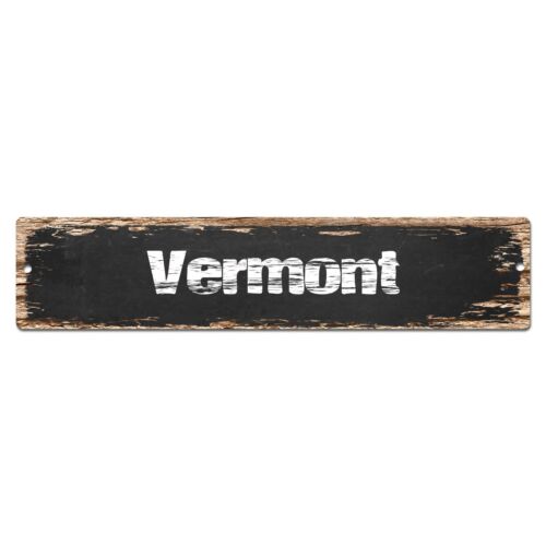 SP0093 Vermont Street Plate Sign Bar Store Shop Cafe Home Kitchen Chic Decor 