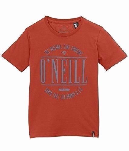 O 'Neill Garçons Easy Company Rouille Rouge S/S Haut à Manches T Tee Shirt Taille 9-16 Ans BNWT 