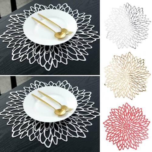 PVC Heat Insulation Dining Table Placemats Washable Non-slip Mats Pad Decors New