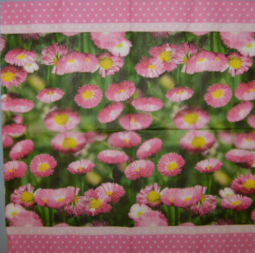 Papier Serviettes de Table Rose Marguerites Pour Craft DECOUPIS Tea parties 221