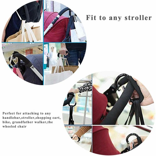 Buggy Clips X2 couleur grand Landau Poussette Shopping Bag Hook momie Transporter Clip