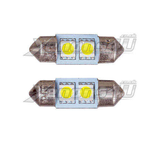 31mm 2 SMD 5050 High Power LED Festoon Interior Dome Glove Box Light Bulbs 