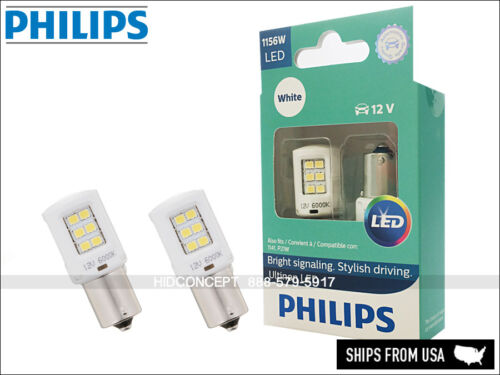 1156 P21W PHILIPS ULTINON Reverse Backing LED Bulbs WHITE 1156ULWX2 Pack of 2 
