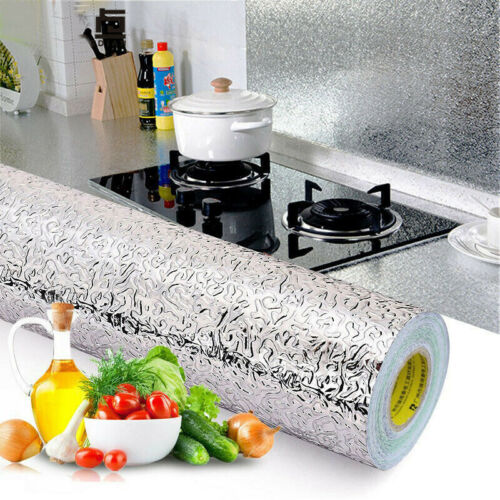 Waterproof New Wall Aluminum Self Adhesive Foil Sticker Oil-proof Kitchen Stove