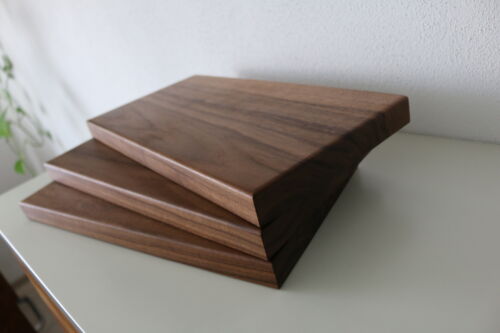 show original title Details about   3x Wall Board Walnut Solid Wood Board Shelf Socket Board Shelf NEW 