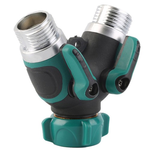 2-Wege Schlauch Splitter Y Form Ventil Wasser Rohrverbinder Adapter Bewässerung